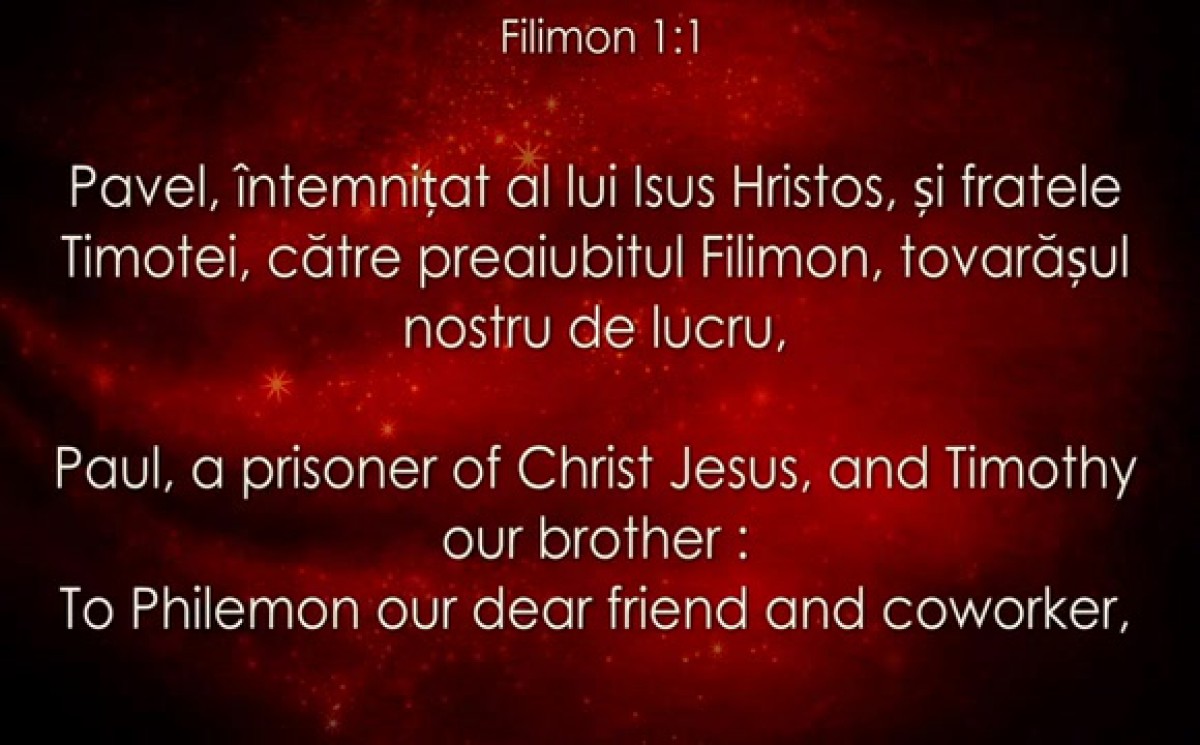 12 - Introducere la epistola Filimon