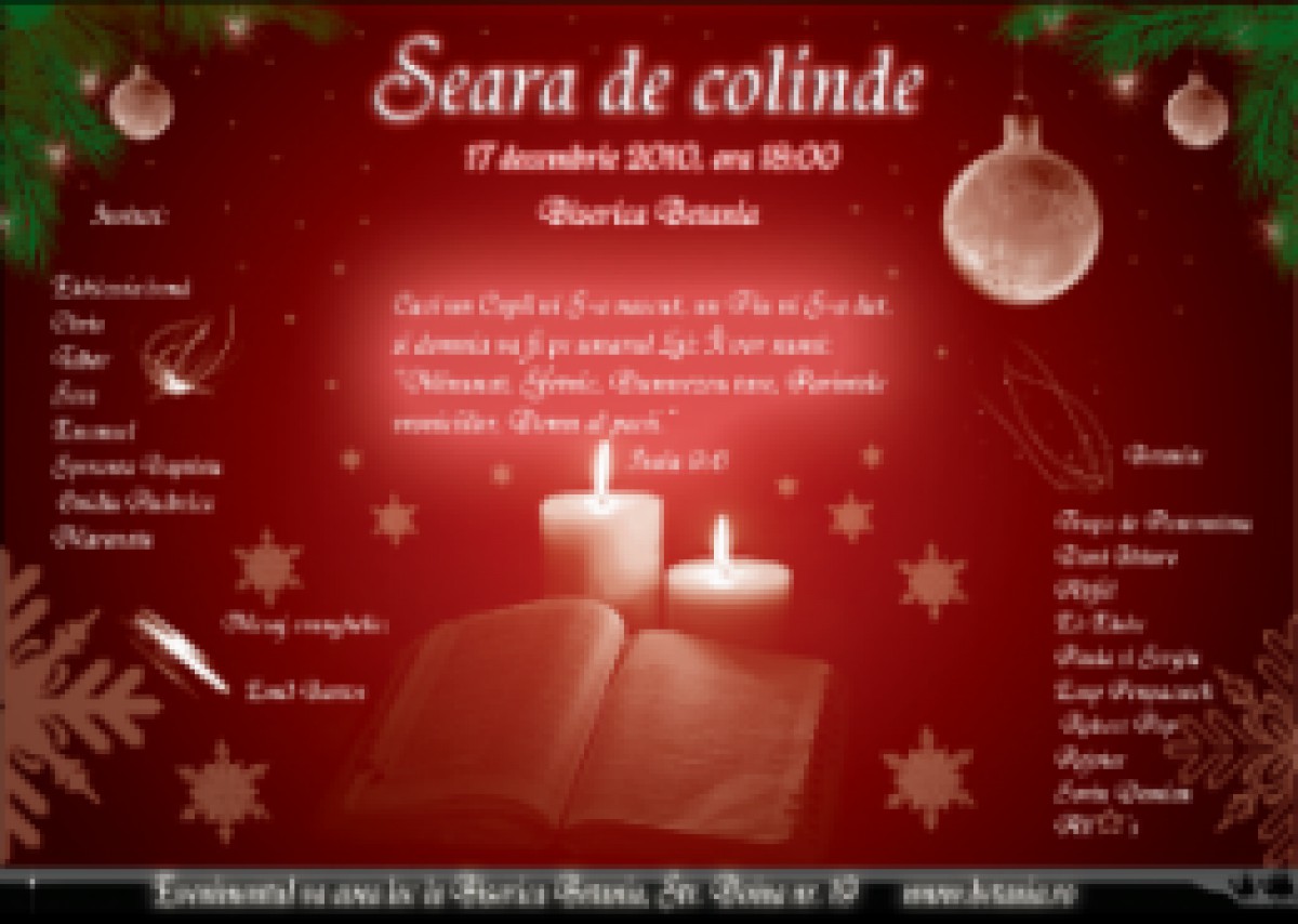 Seară de colinde, Biserica Betania, Oradea