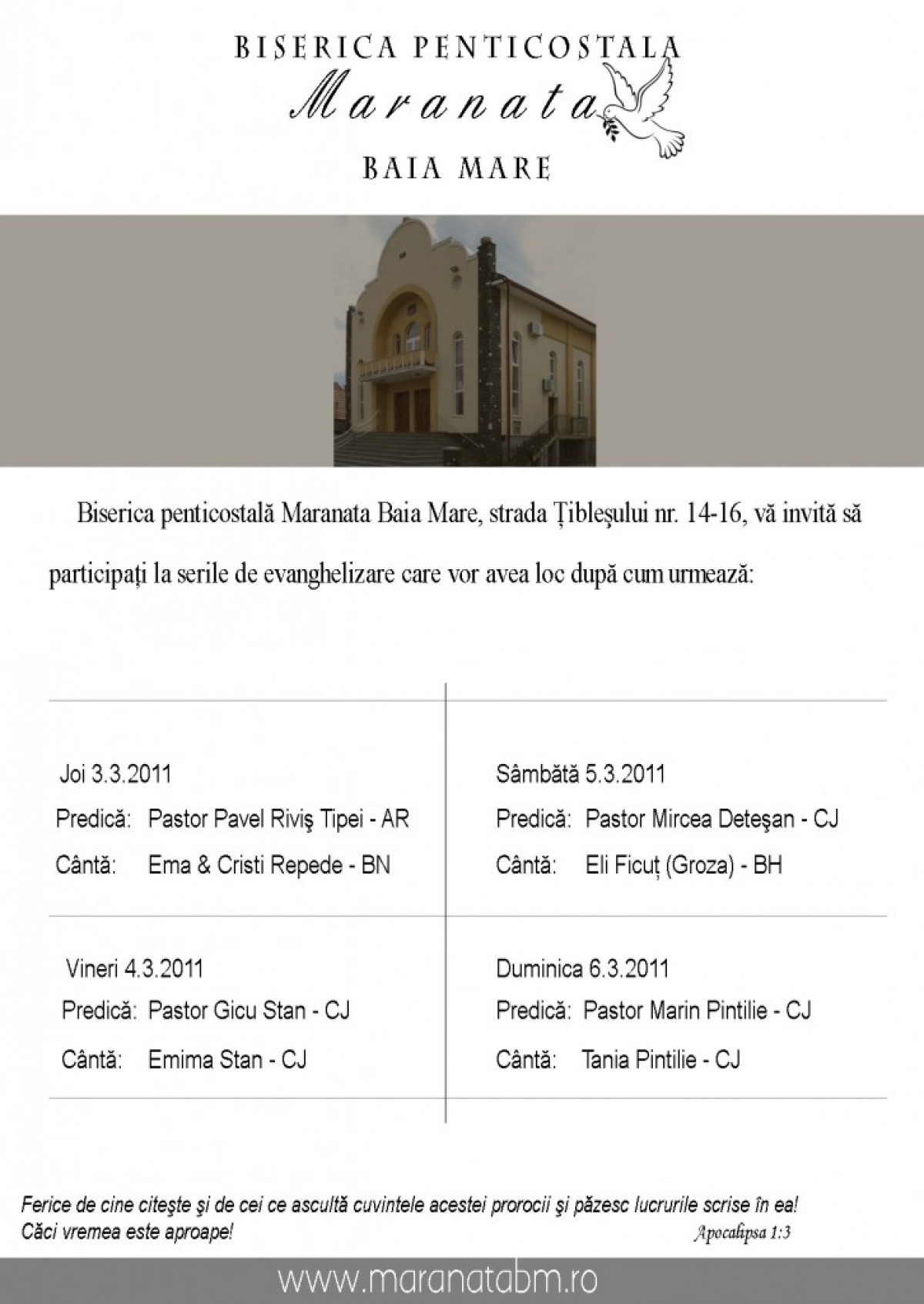 Evanghelizare Maranata Baia Mare