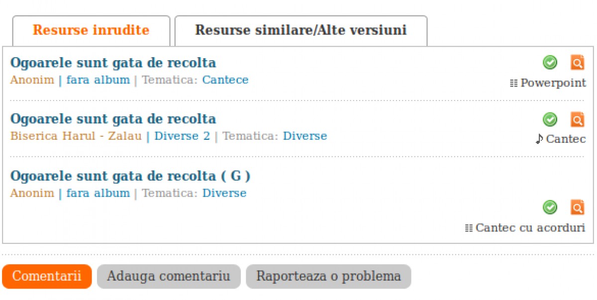 O noua functionalitate - Resurse inrudite si asemanatoare