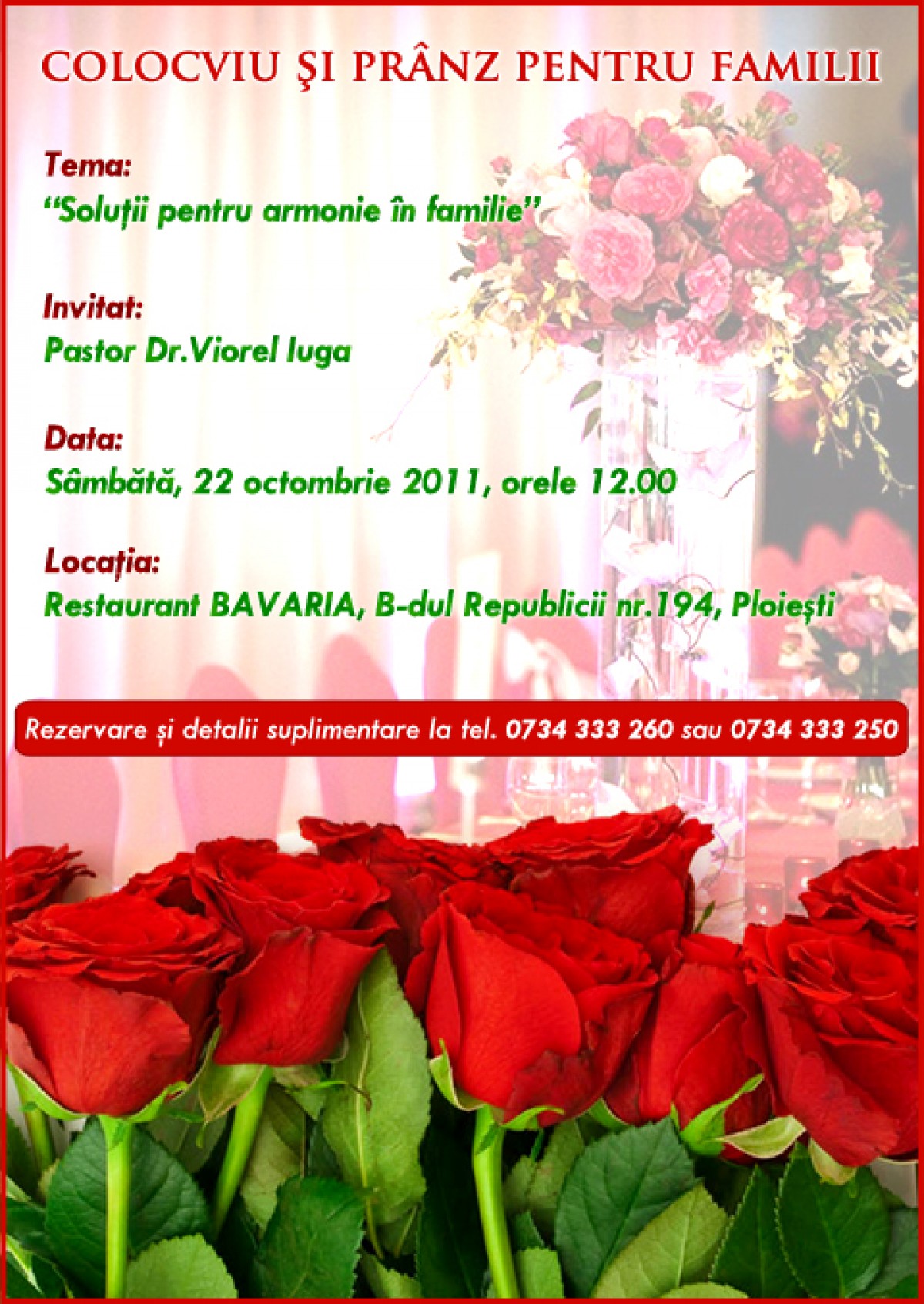 Colocviu si prânz pentru familii la Ploiesti