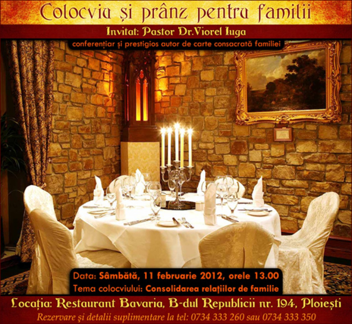 Colocviu şi prânz pentru familişti la Ploieşti