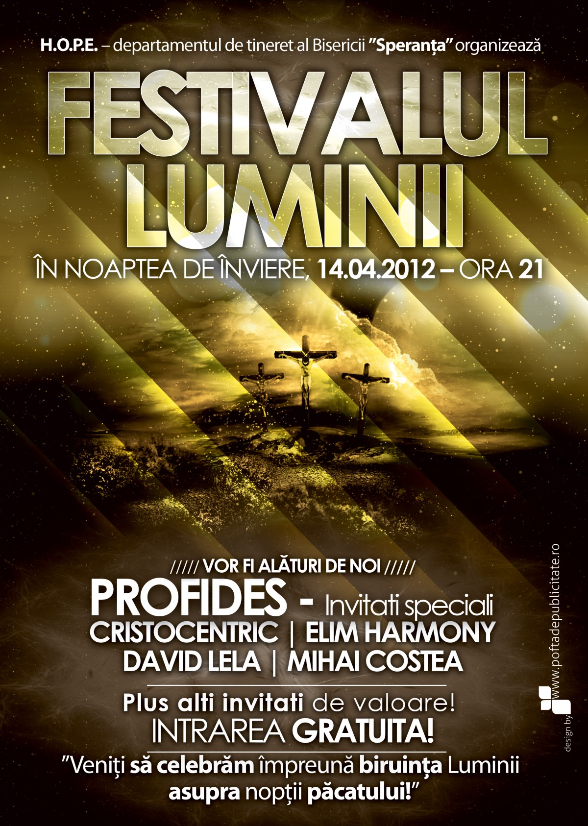 Festivalul Luminii - concert Profides - Timisoara 14 aprilie 2012