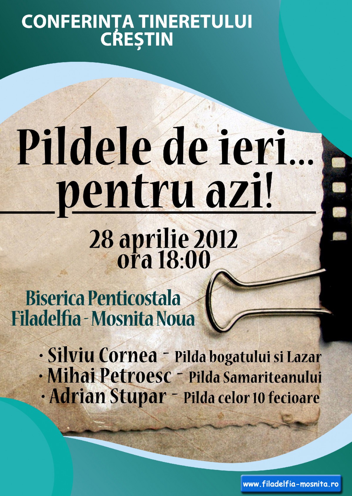 Conferinta de tineret "Pildele de ieri ... pentru azi!" la Mosnita Noua, Timis