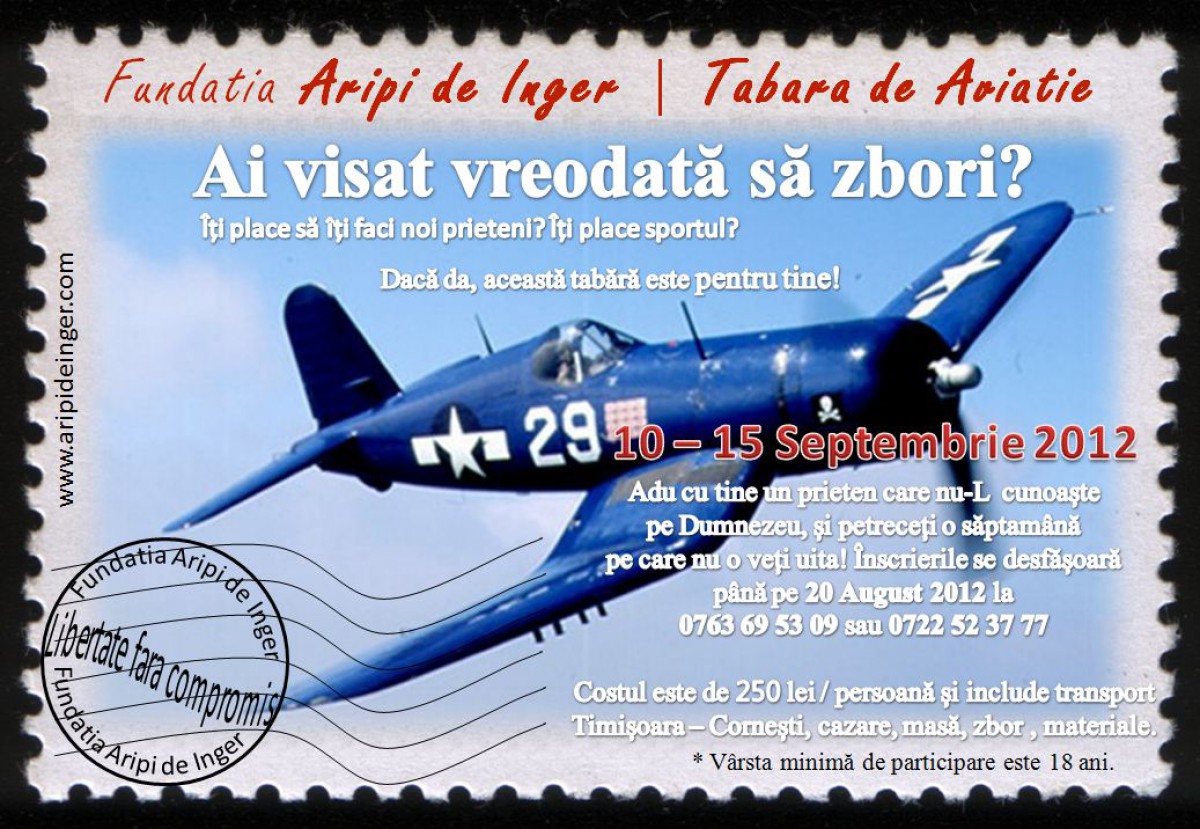 Tabara de Aviatie - Fundatia Aripi de Inger