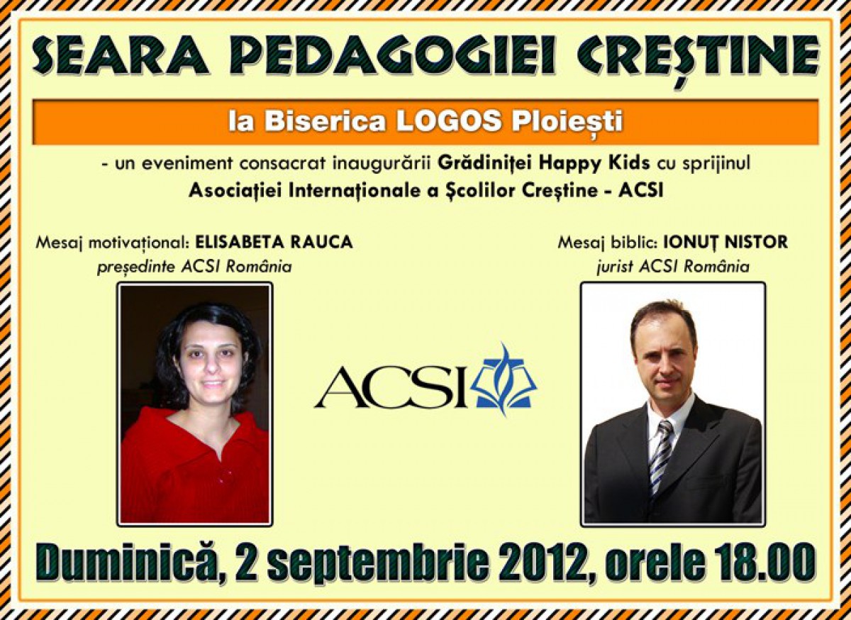 Seara Pedagogiei Crestine la Biserica LOGOS Ploiesti