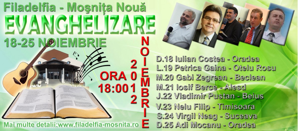 Evanghelizare la Moşnița Nouă, Timiş