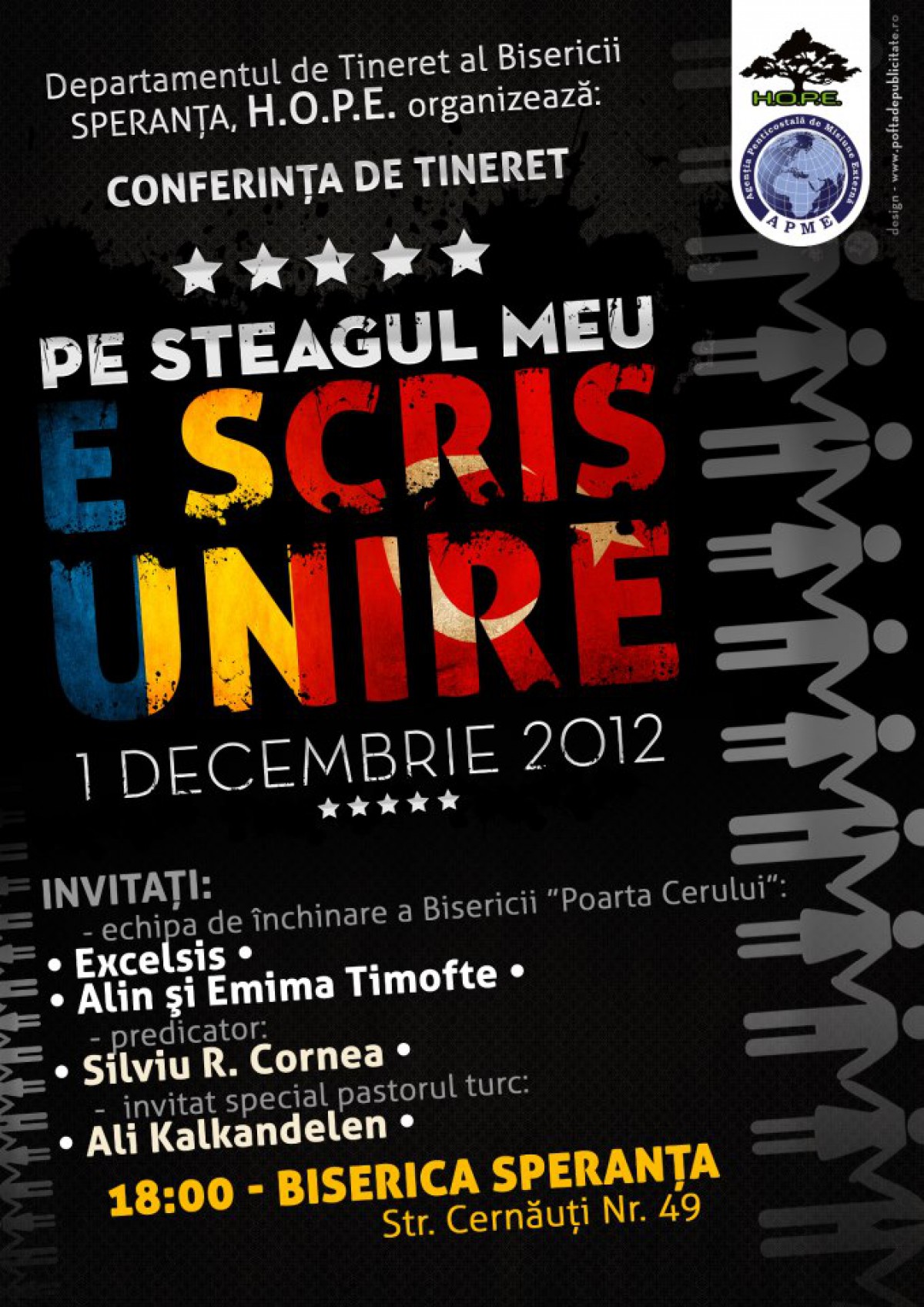 "Pe steagul meu e scris UNIRE" - Întâlnire de tineret 1 decembrie