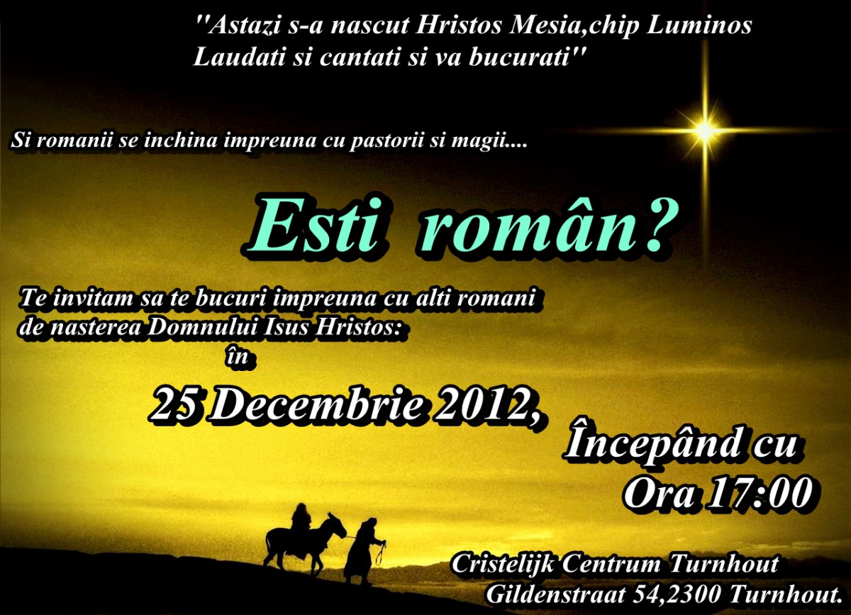 ''Astăzi s-a născut Hristos'' 25.12.2012 Belgia-Turnhout