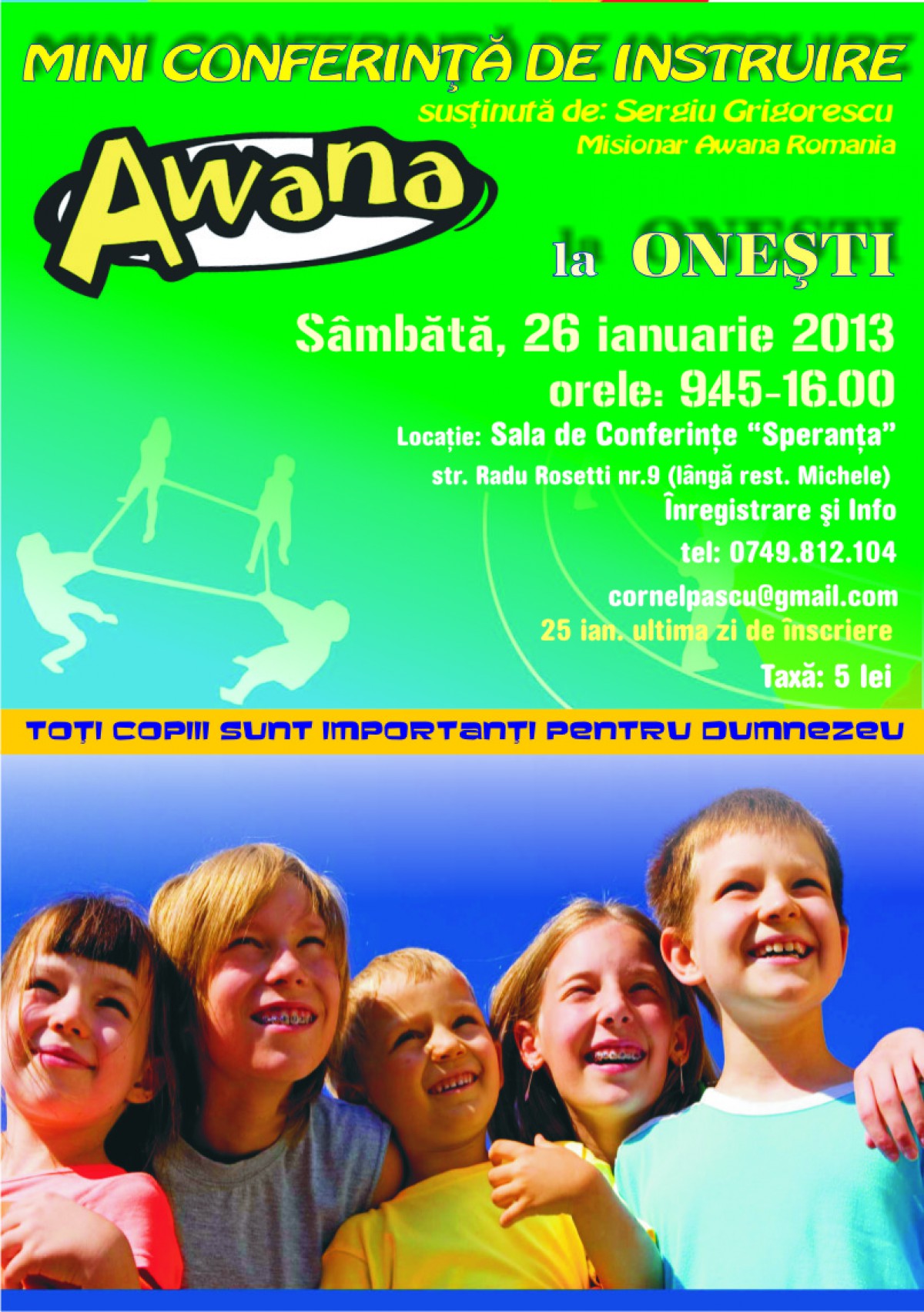 Conferinta AWANA de instruire a liderilor in lucararea de evanghelizare a copiilor si tinerilor