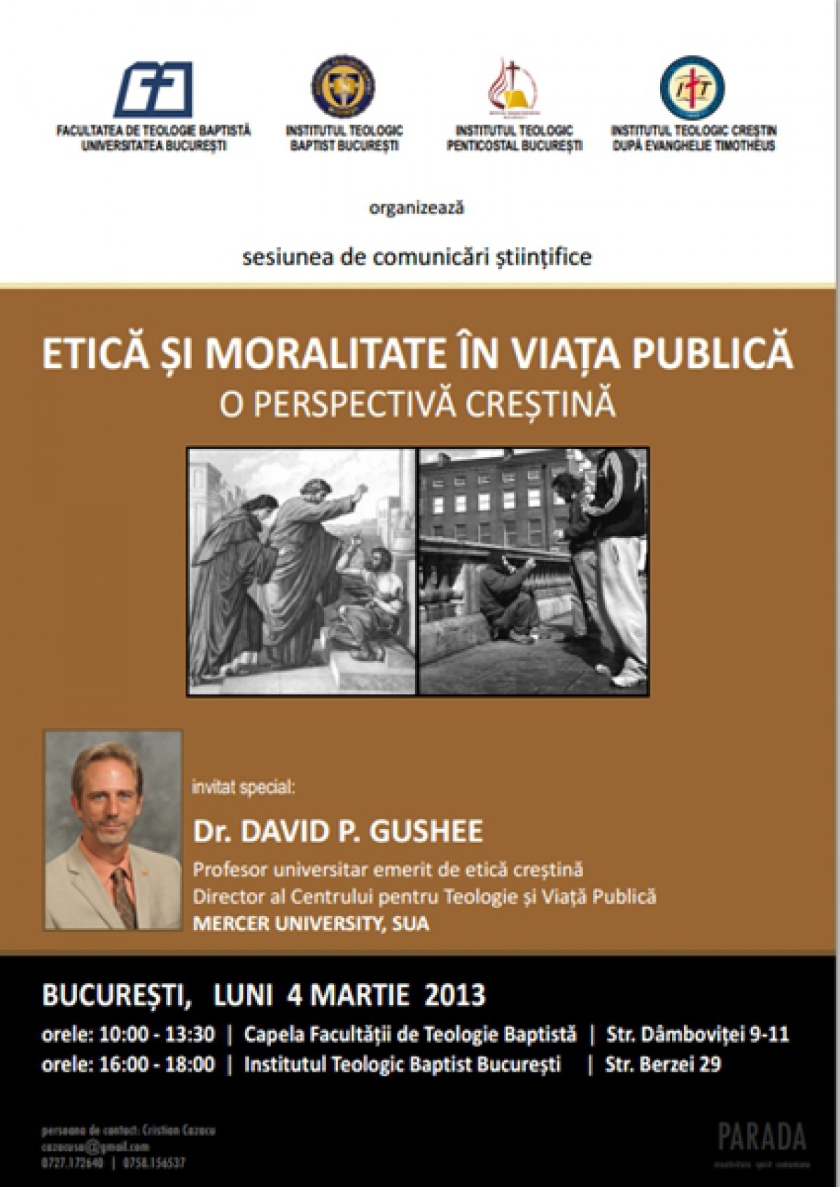 Dr. David P. Gushee la Bucuresti