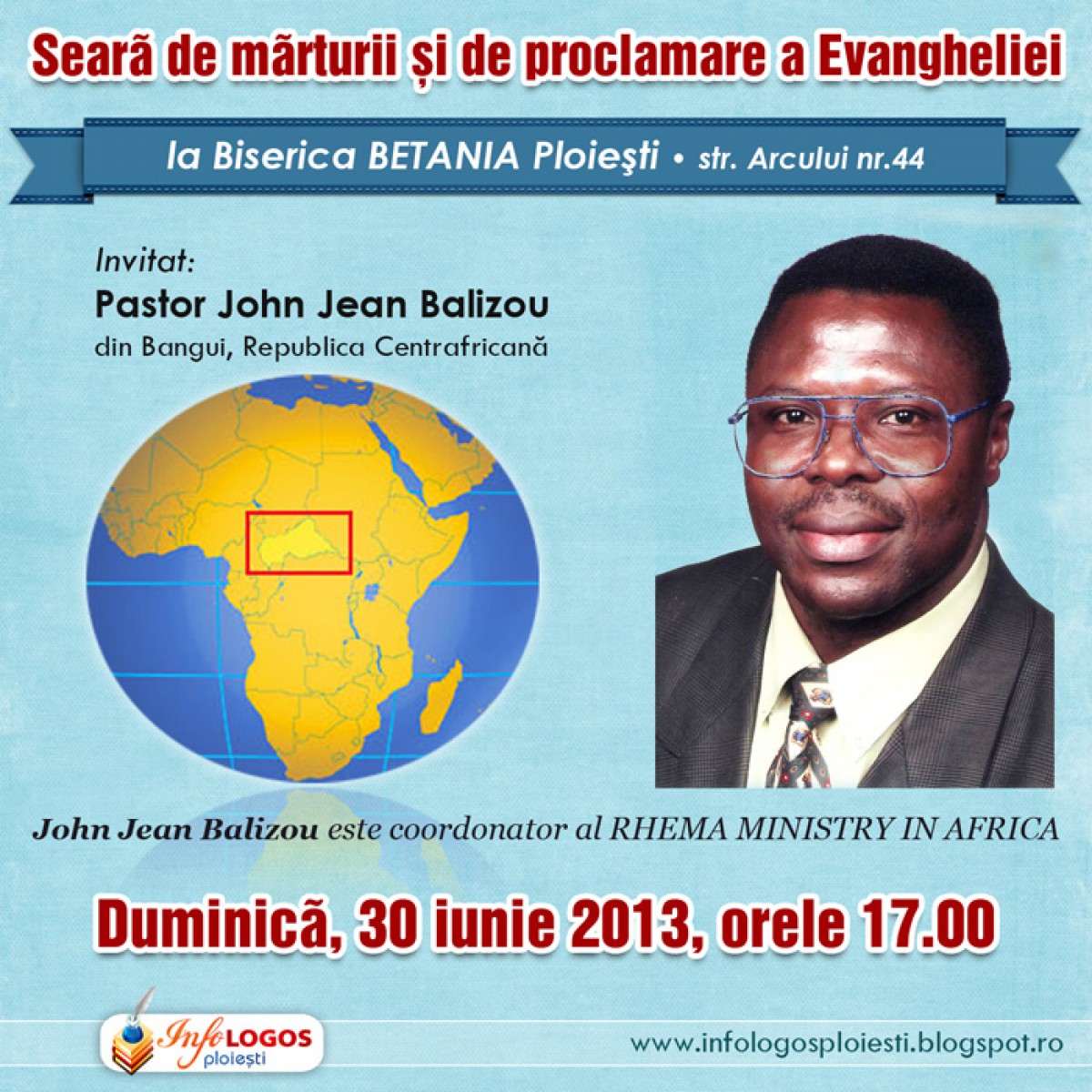 Pastorul John Jean Balizou la Ploiesti