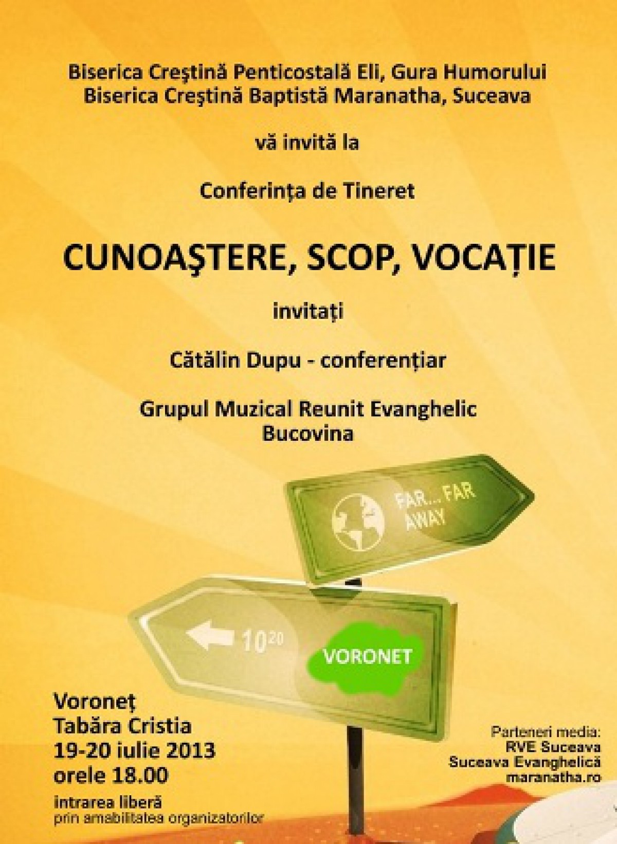 Conferinta CUNOASTERE, SCOP, VOCATIE la Voronet