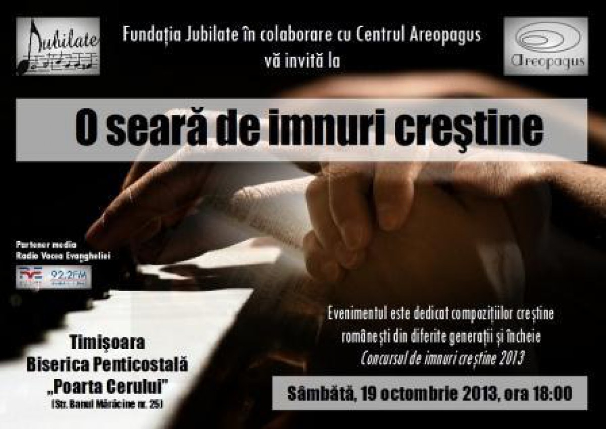O seară de imnuri creştine românești, 19 octombrie