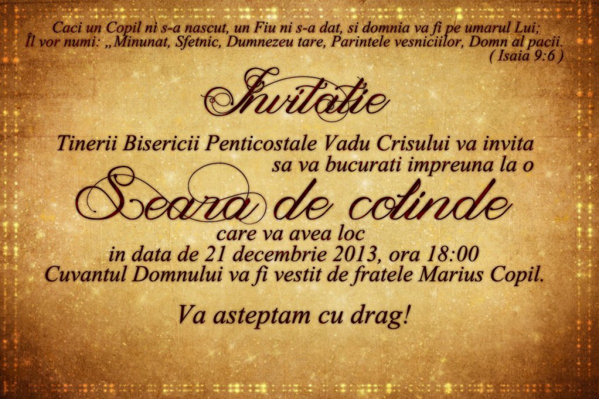 Seară de Colinde