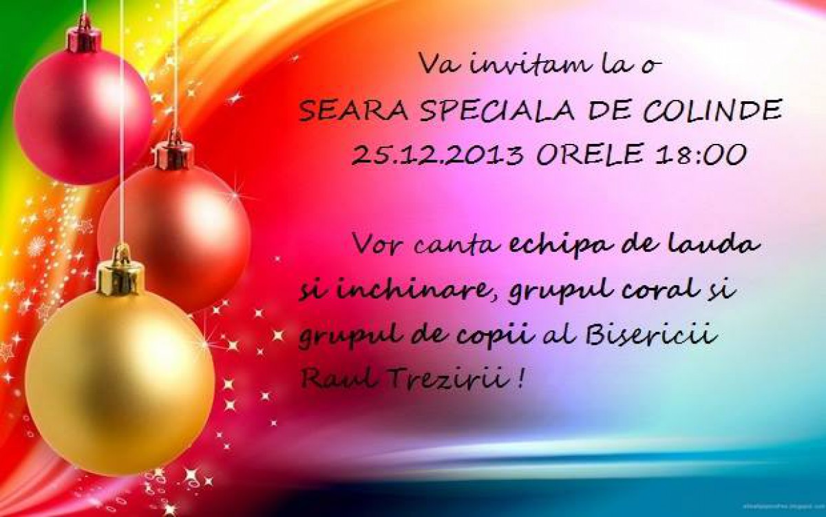 Seară specială de colinde