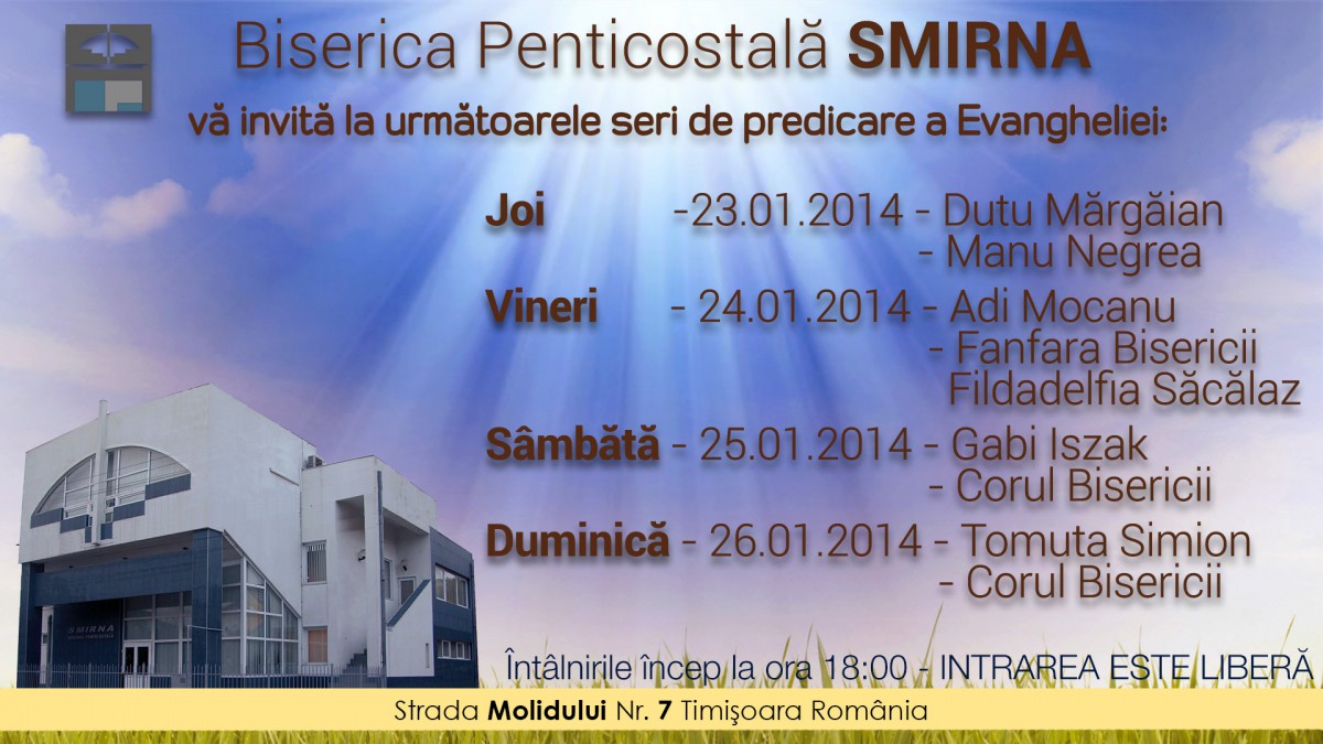 EVANGHELIZARE Biserica SMIRNA Timisoara
