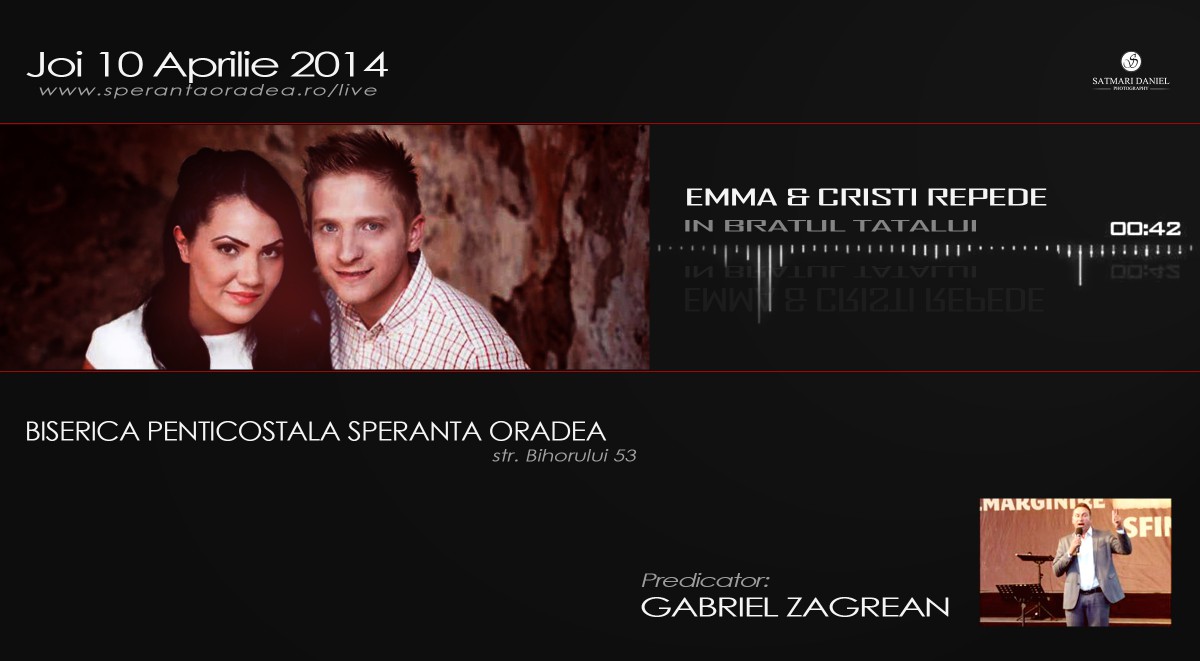 Evanghelizare la B.P.SPERANTA Oradea in 10 aprilie!