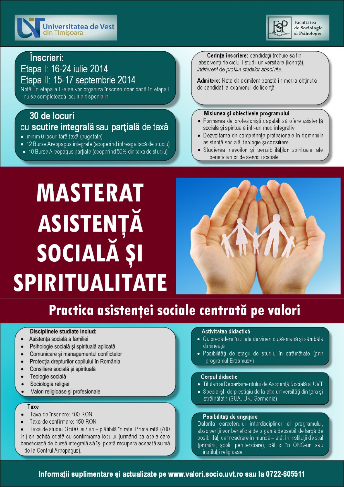 Masterat - Asistenta sociala si spiritualitate - Timisoara