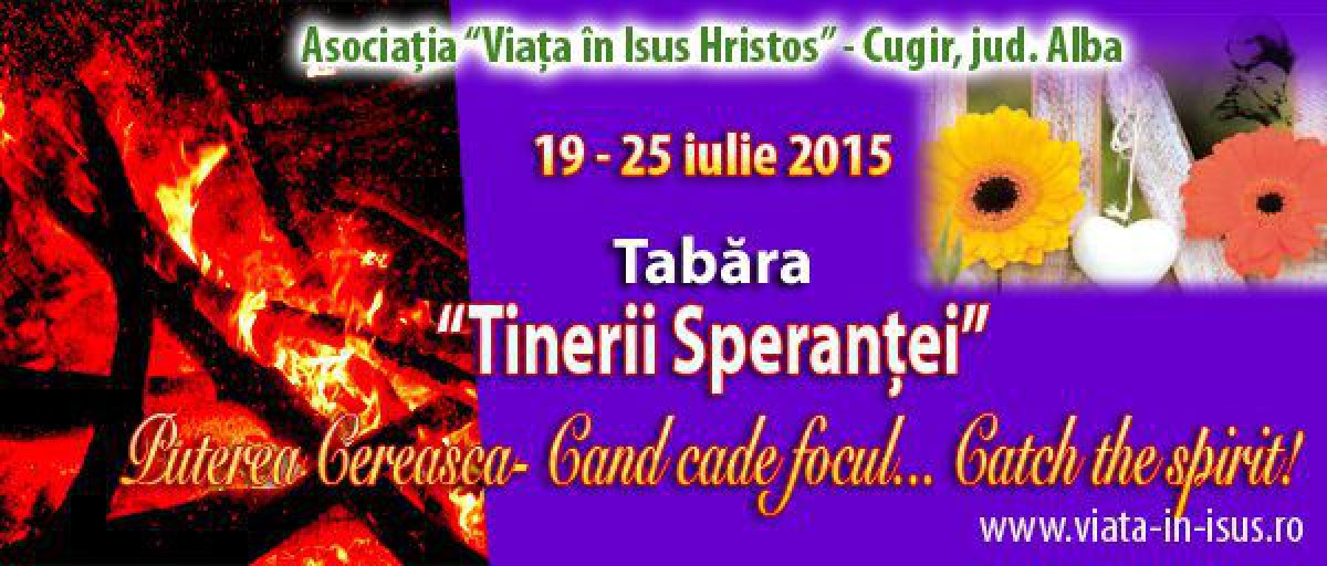 Tabara „Tinerii sperantei”, 2015 – Cugir, jud. Alba