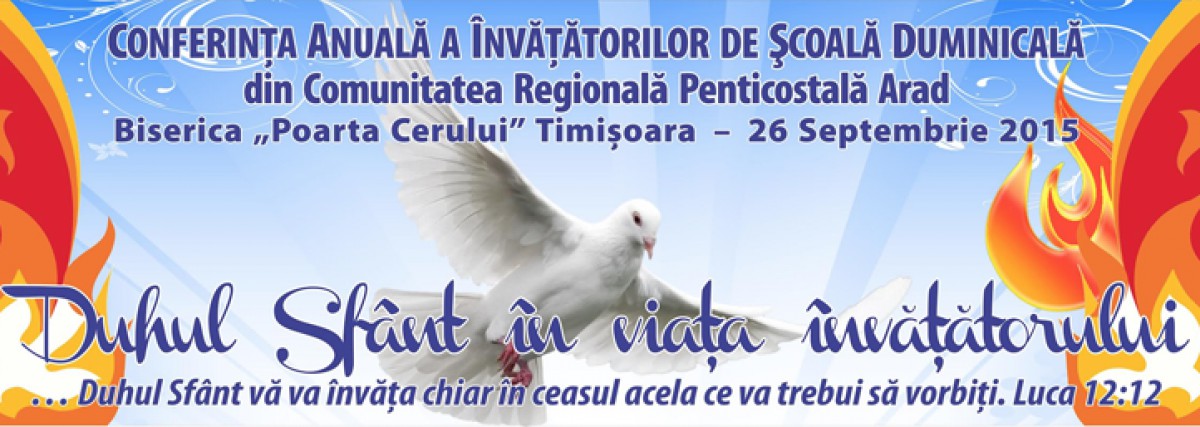 Conferinta Regionala a Invatatorilor de scoala duminicala la Timisoara - 26 septembrie 2015