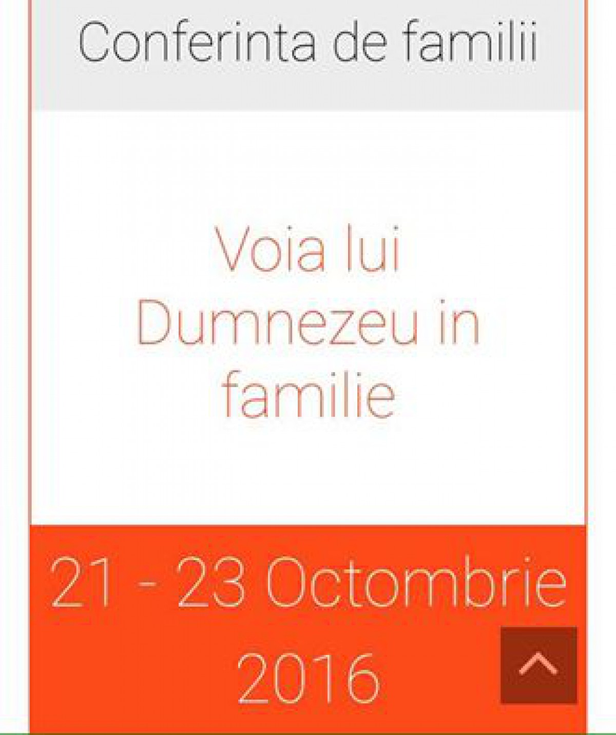 Conferința - Voia lui Dumnezeu în familie