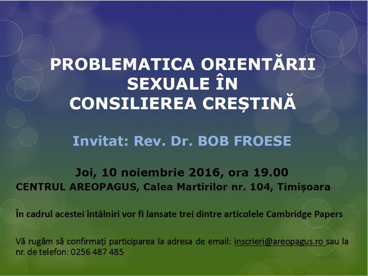Problematica orientării sexuale în consilierea creștină