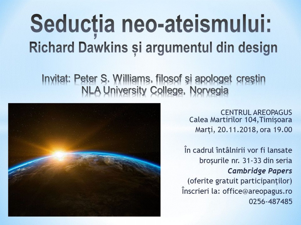 Seducția neo-ateismului: Richard Dawkins și argumentul din design
