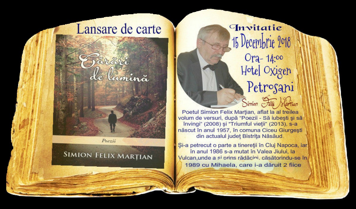 Lansare de carte - Cărări de lumină (Simion Felix Marțian)