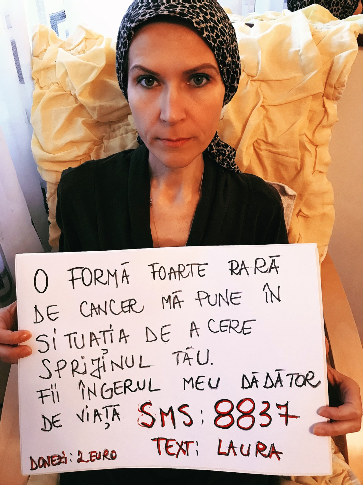 Laura suferă de o formă rară de CANCER! Donează 2 Euro prin SMS pentru Laura!