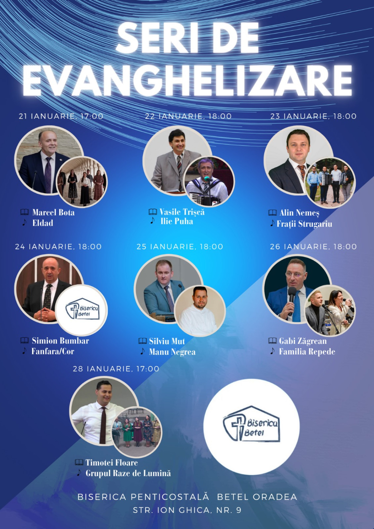 Seri de evanghelizare la Biserica Penticostală Betel din Oradea
