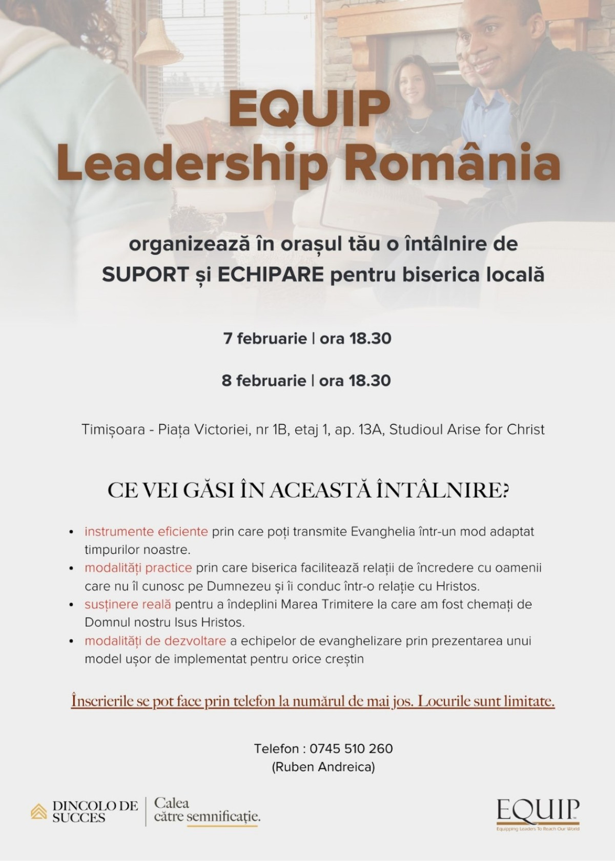 Întâlnire de suport și echipare pentru biserica locală