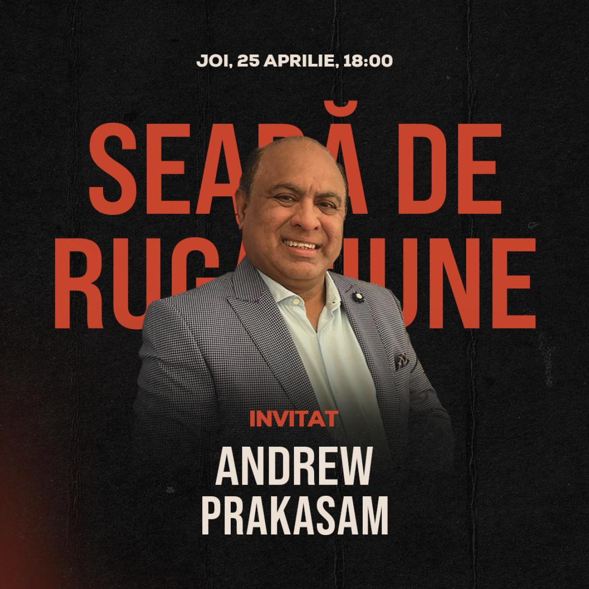 Pastorul Andrew Prakasam la Biserica Filadelfia, Oradea