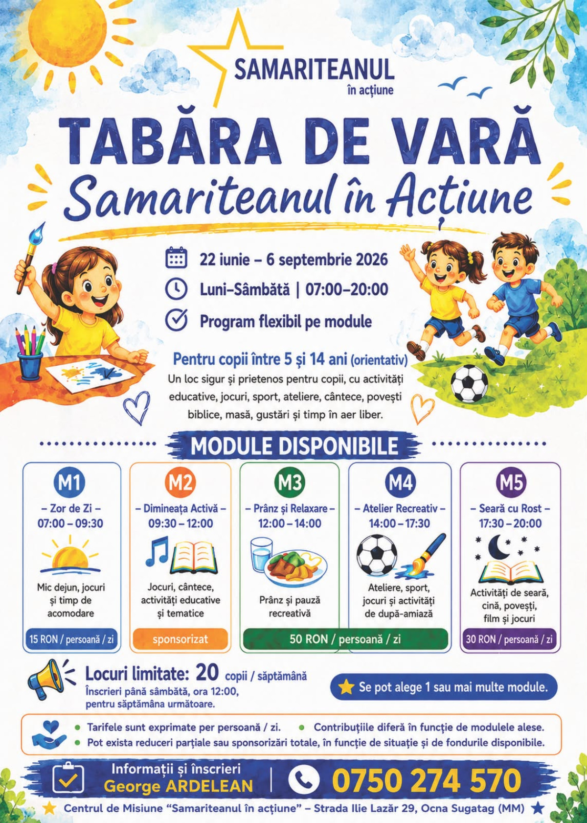 TABĂRĂ DE VARĂ — Samariteanul în Acțiune, Ocna Șugatag (MM)